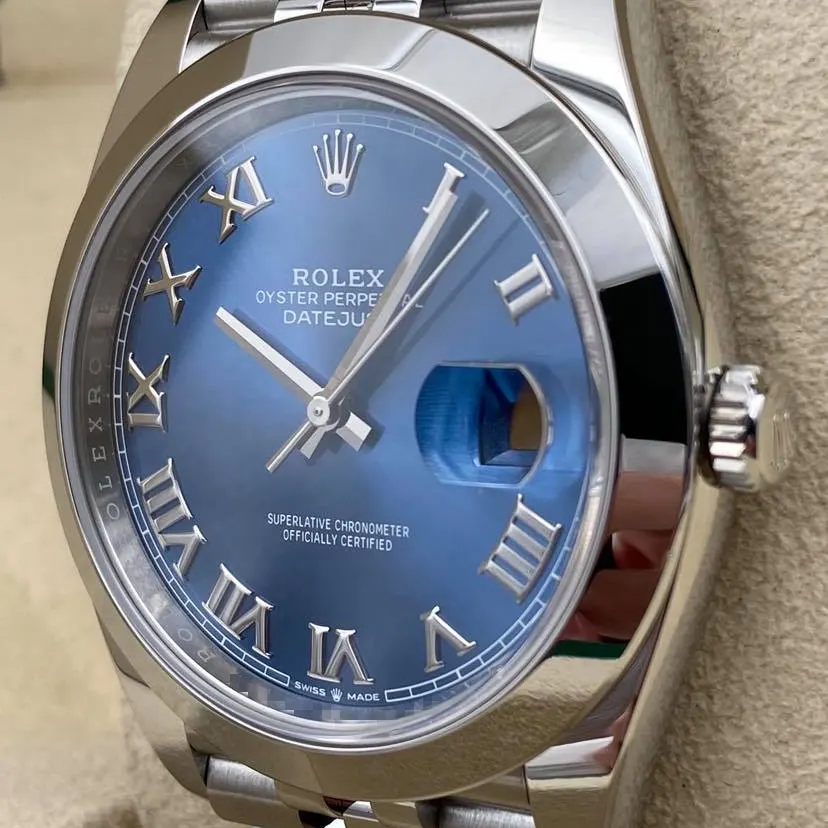 2022 Rolex Datejust 41 Smooth / Blue / Roman / Jubilee 126300-0018 Listing Image 2