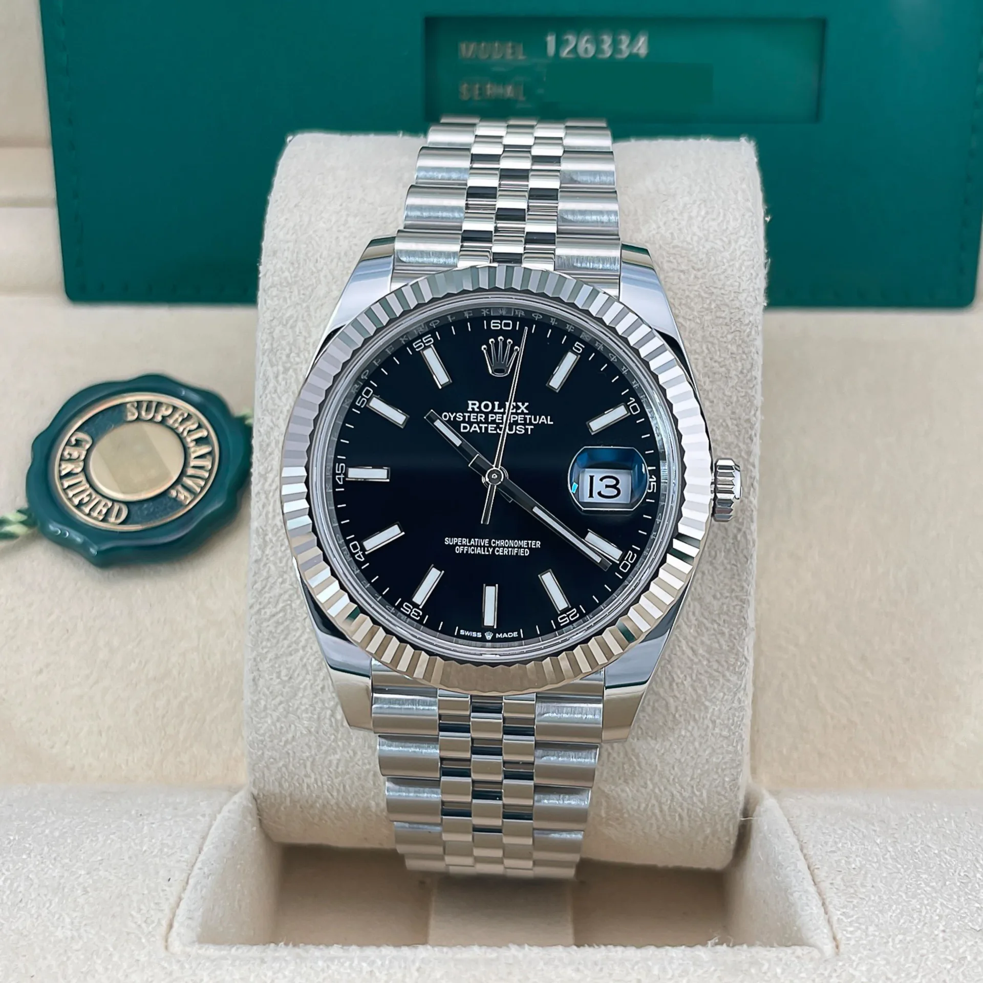 2025 Rolex Datejust 41 Fluted / Black / Jubilee 126334-0018 Listing Image