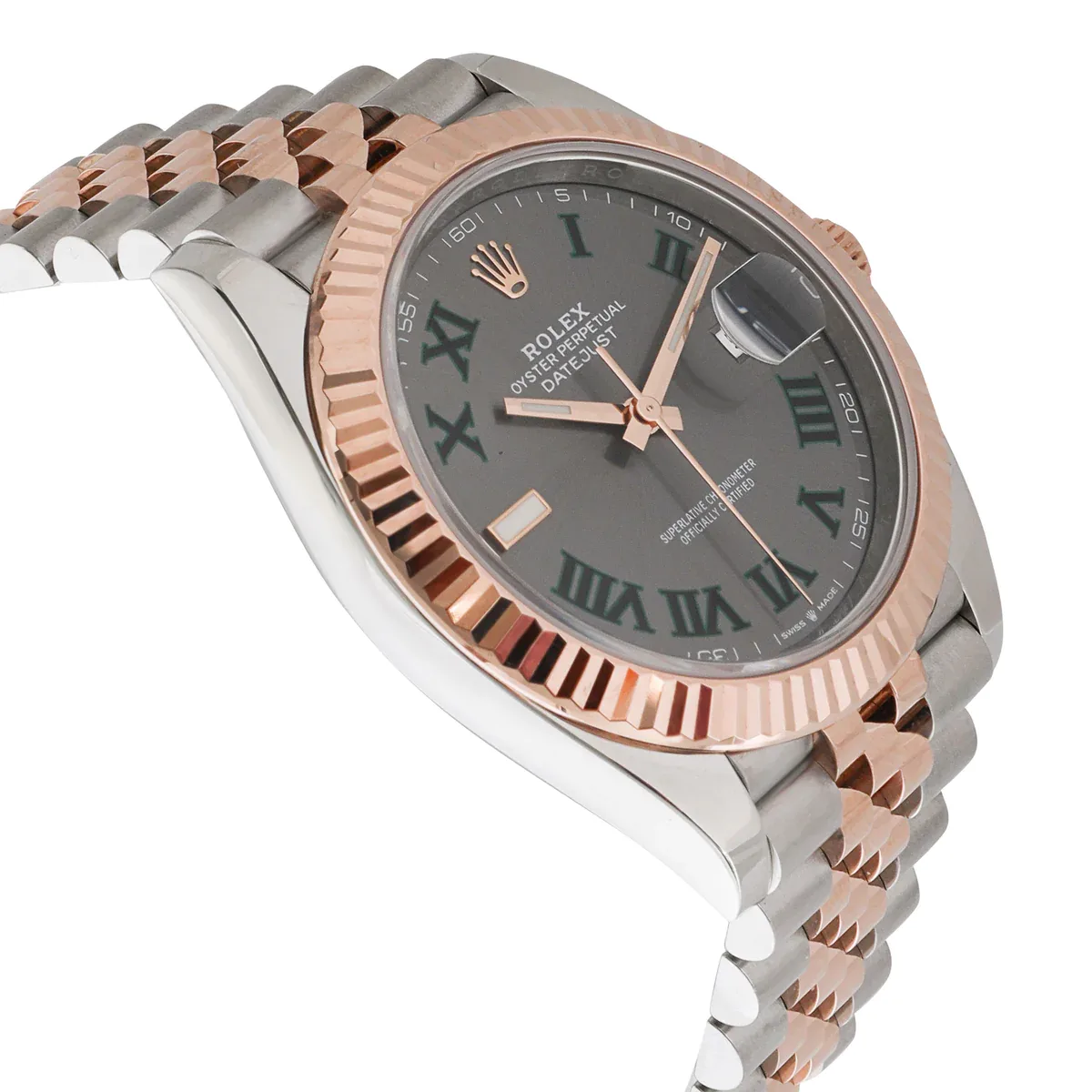 Rolex Datejust 41 Two-Tone "Wimbledon" / Fluted / Jubilee 126331-0016 Listing Image 3
