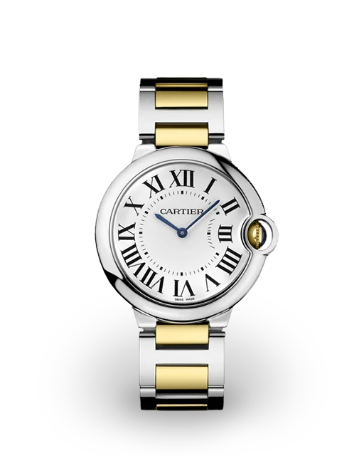 Cartier Ballon Bleu de Cartier Two Tone 36 Steel / Silvered / Roman / Bracelet W69008Z3  Model Image