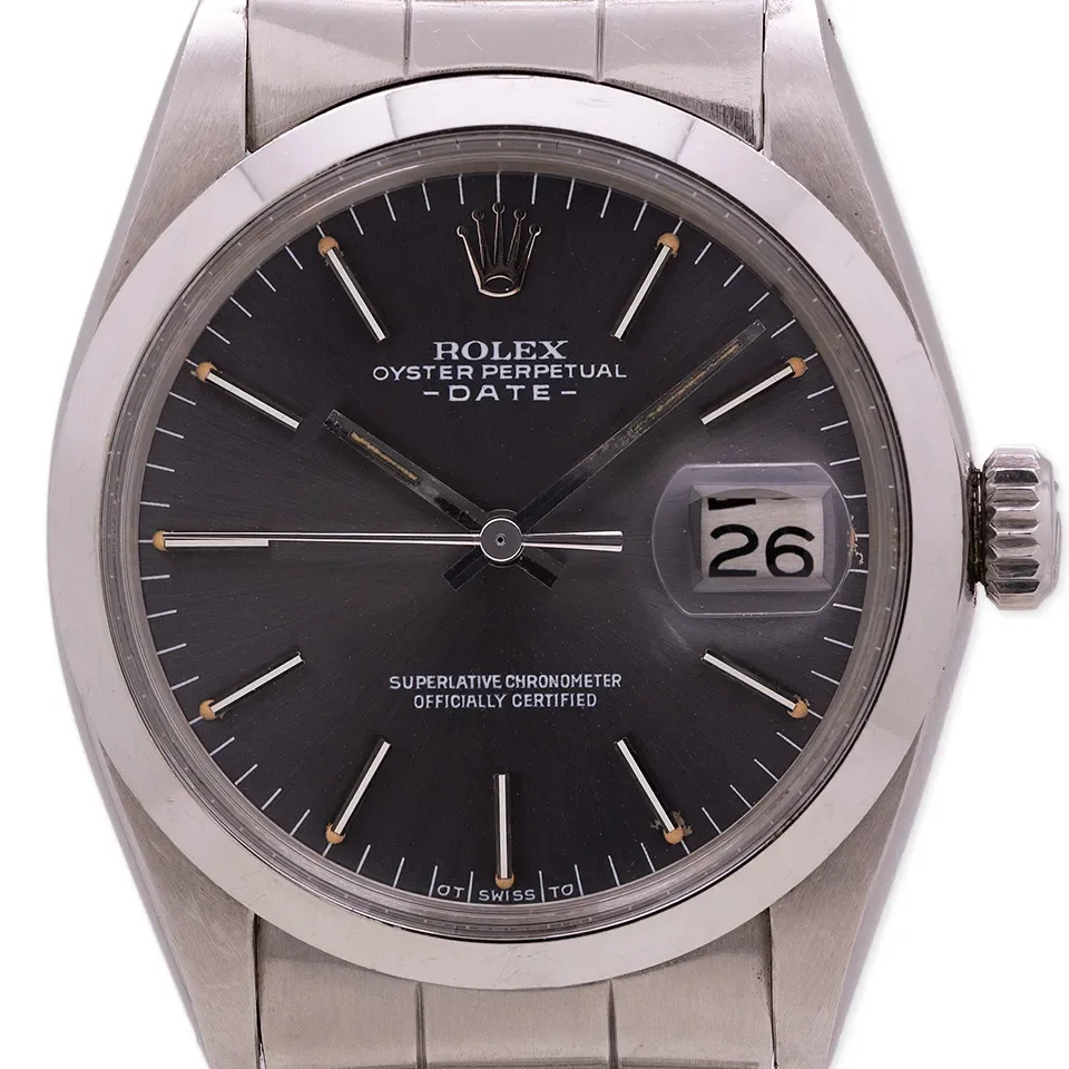 Rolex Date 34 Steel / Smooth / Gray / Oyster 1500 Listing Image 1