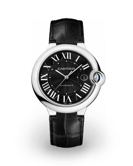 Cartier Ballon Bleu de Cartier 42 Steel / Black / Roman / Strap WSBB0003  Model Image