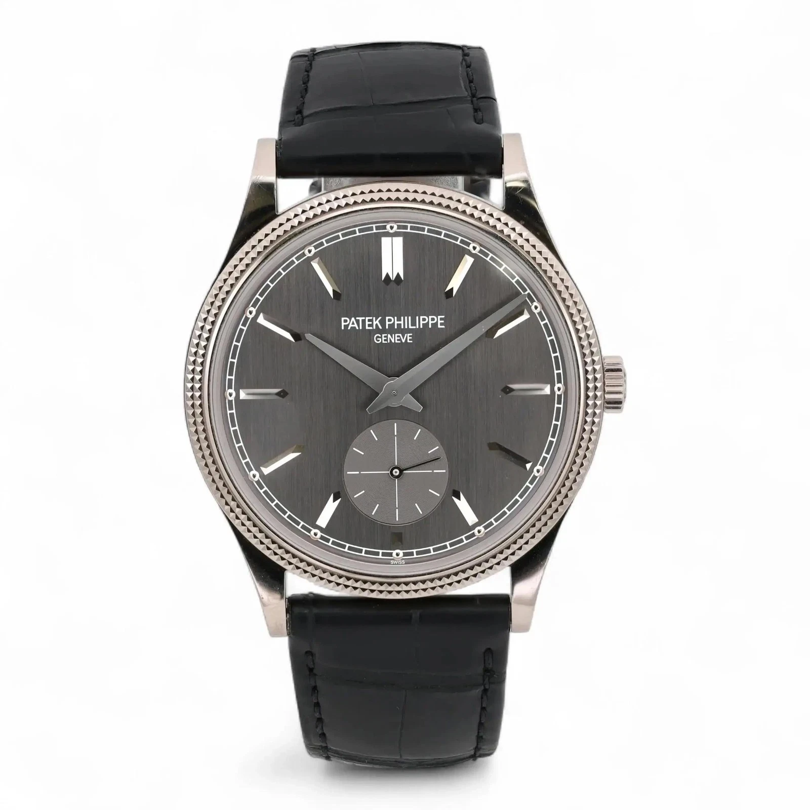 2022 Patek Philippe Hobnail Calatrava White Gold / Gray 6119G-001