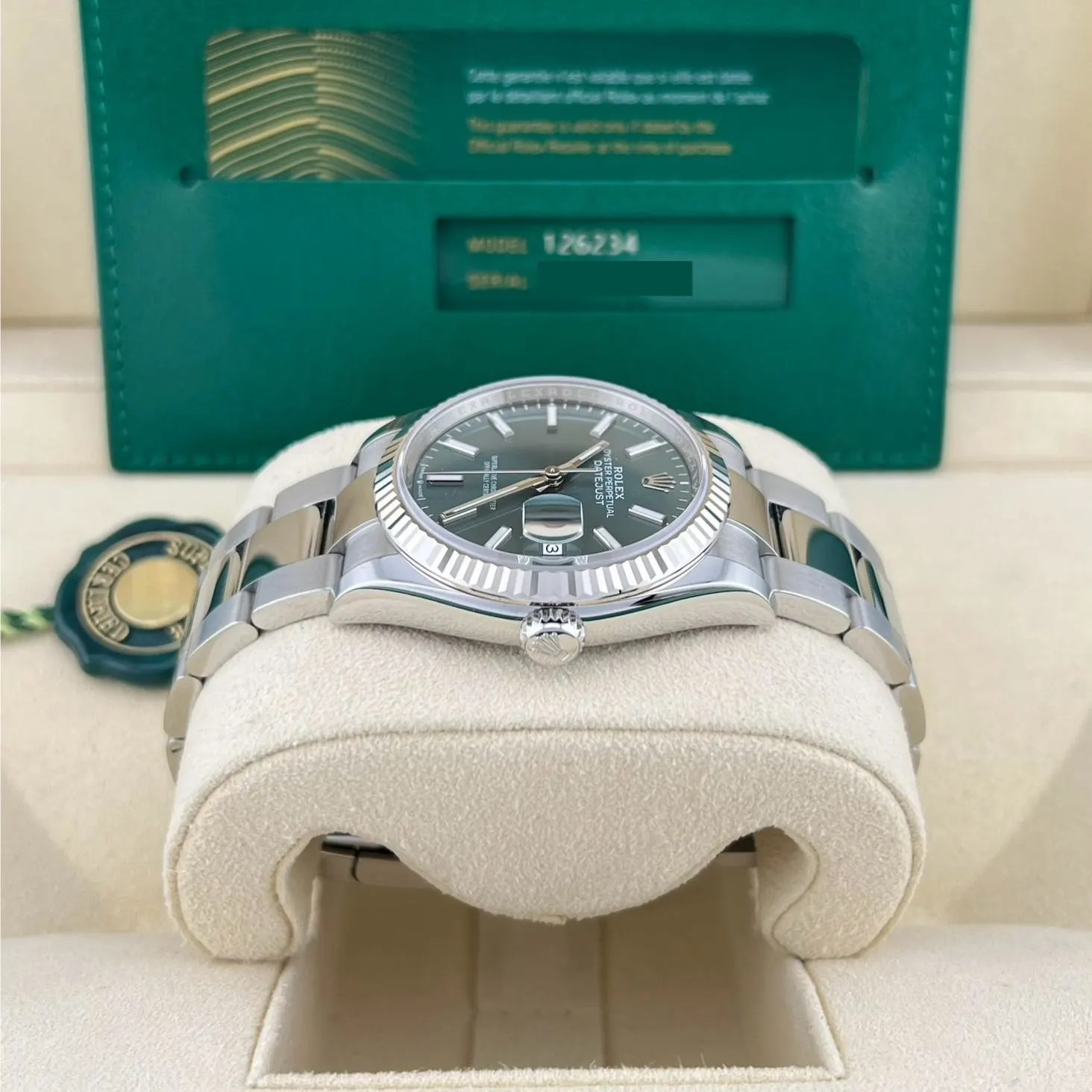 2024 Rolex Datejust 36 Fluted / Mint Green / Oyster  126234-0052 Listing Image 5