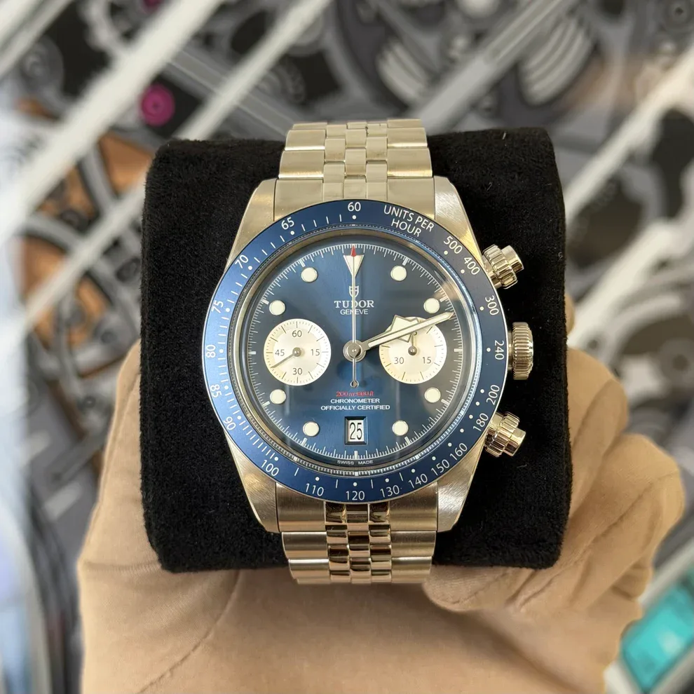 2024 Tudor Heritage Black Bay Chronograph 41 Steel / Aluminum / Blue / Silvered / Bracelet M79360B-0002