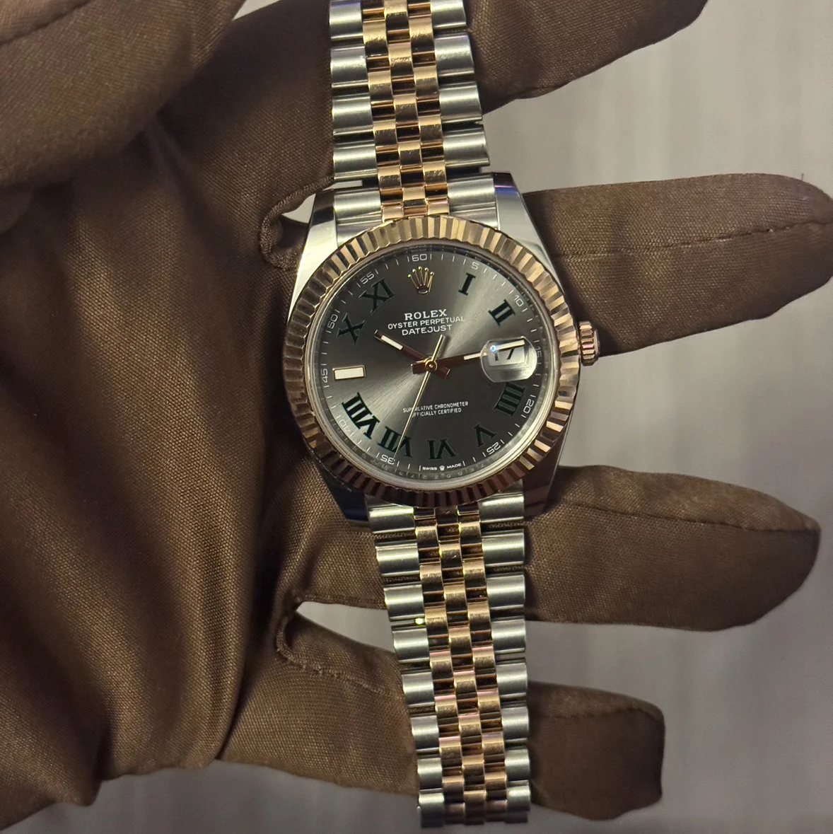 2024 Rolex Datejust 41 Two-Tone "Wimbledon" / Fluted / Jubilee 126331-0016