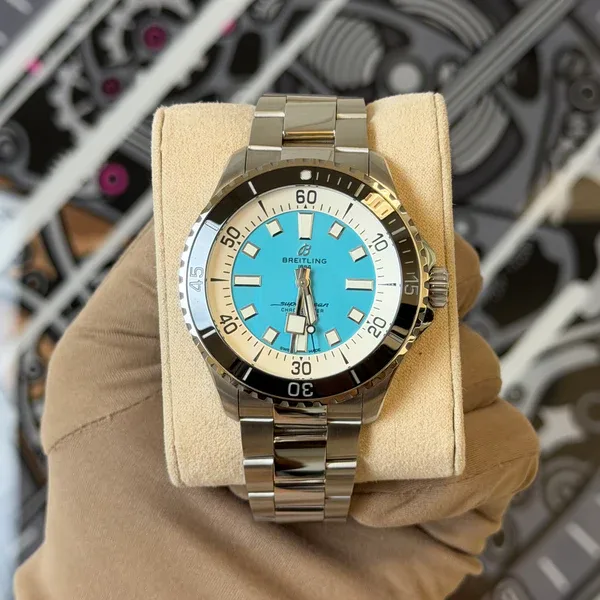 2025 Breitling SuperOcean Automatic 44 Steel / Blue / Bracelet A17376211C1A1