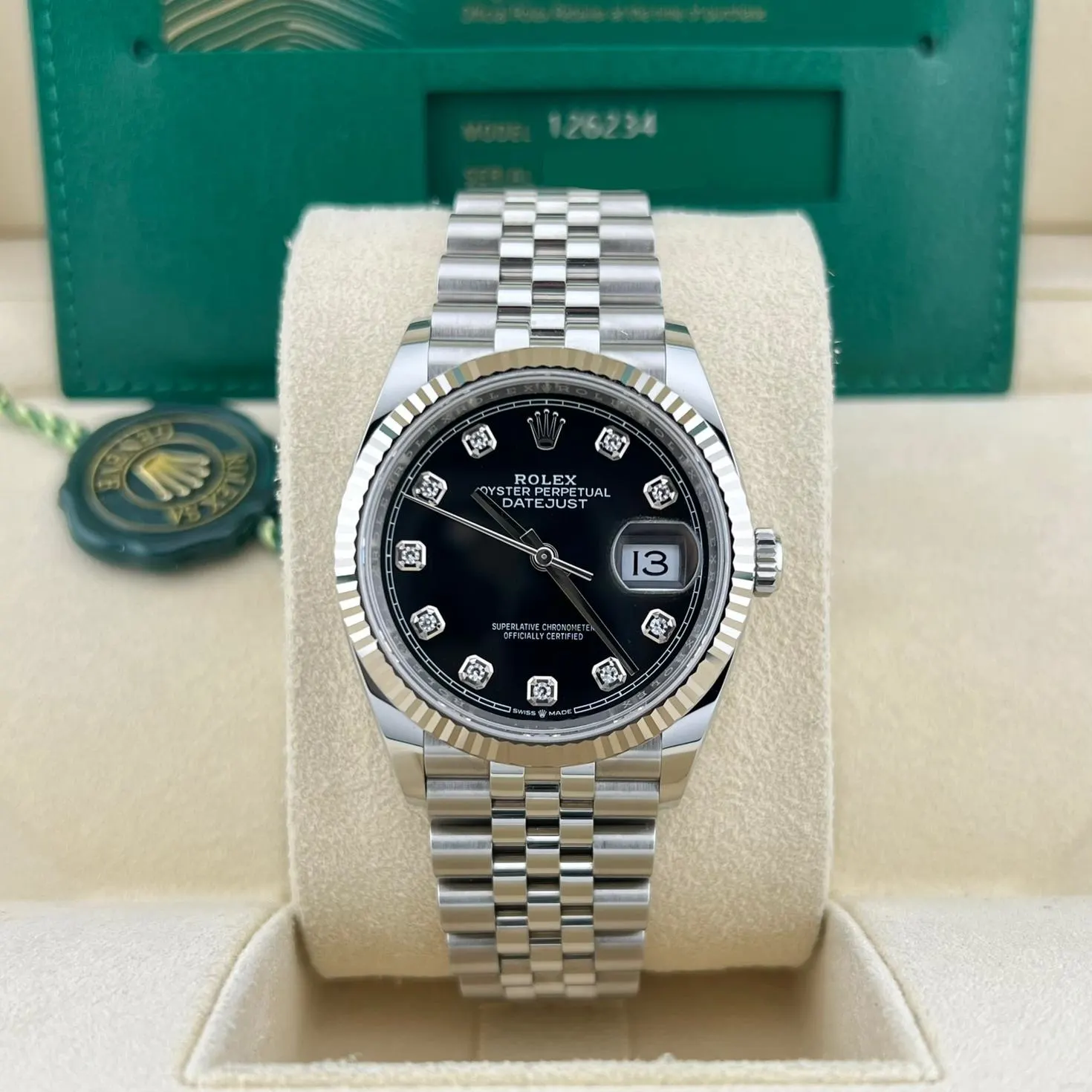 2024 Rolex Datejust 41 Two-Tone / Fluted / Black / Jubilee 126333-0014