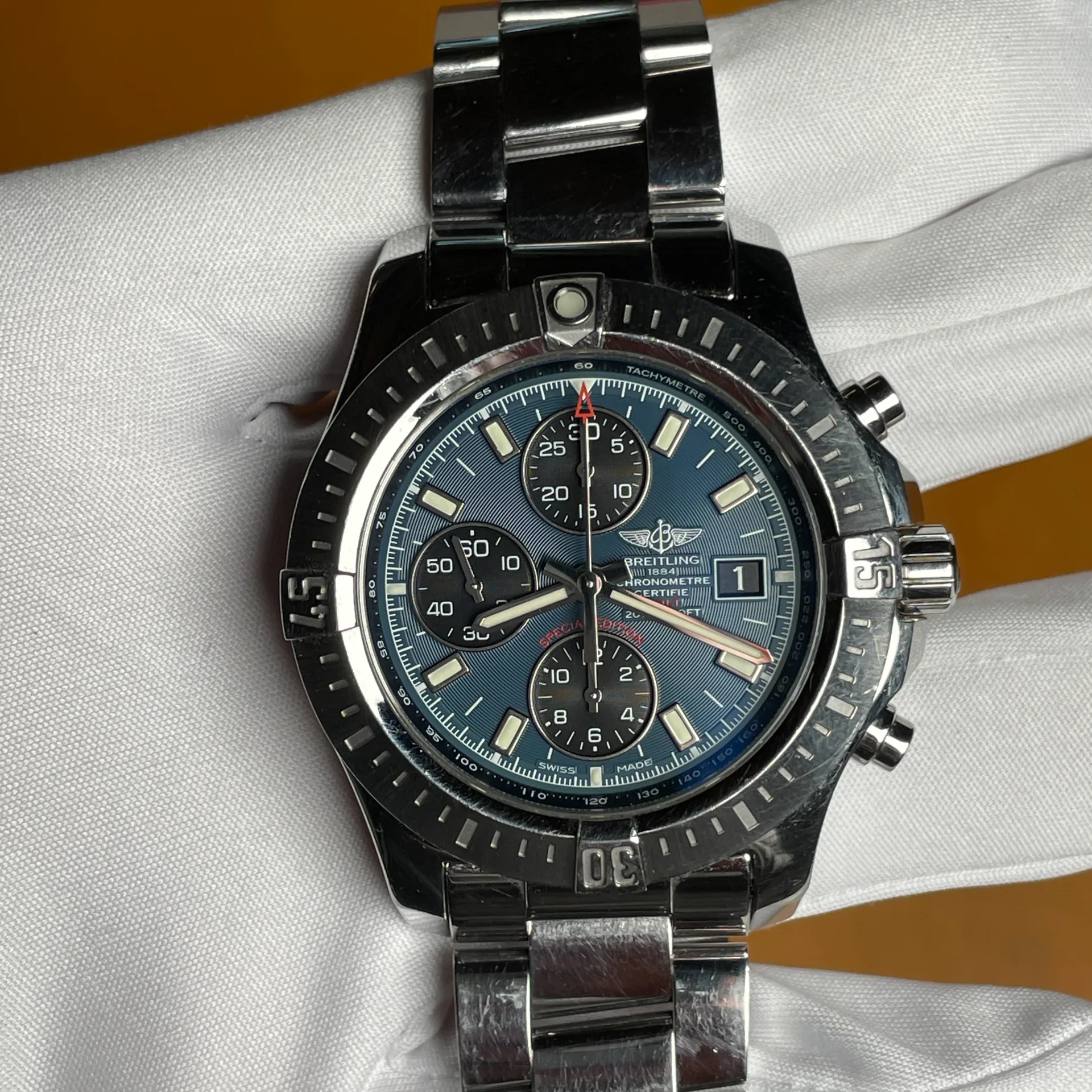 2017 Breitling Colt Chronograph Automatic Steel / Blue / Japan Special Edition A133882A/C958/173A