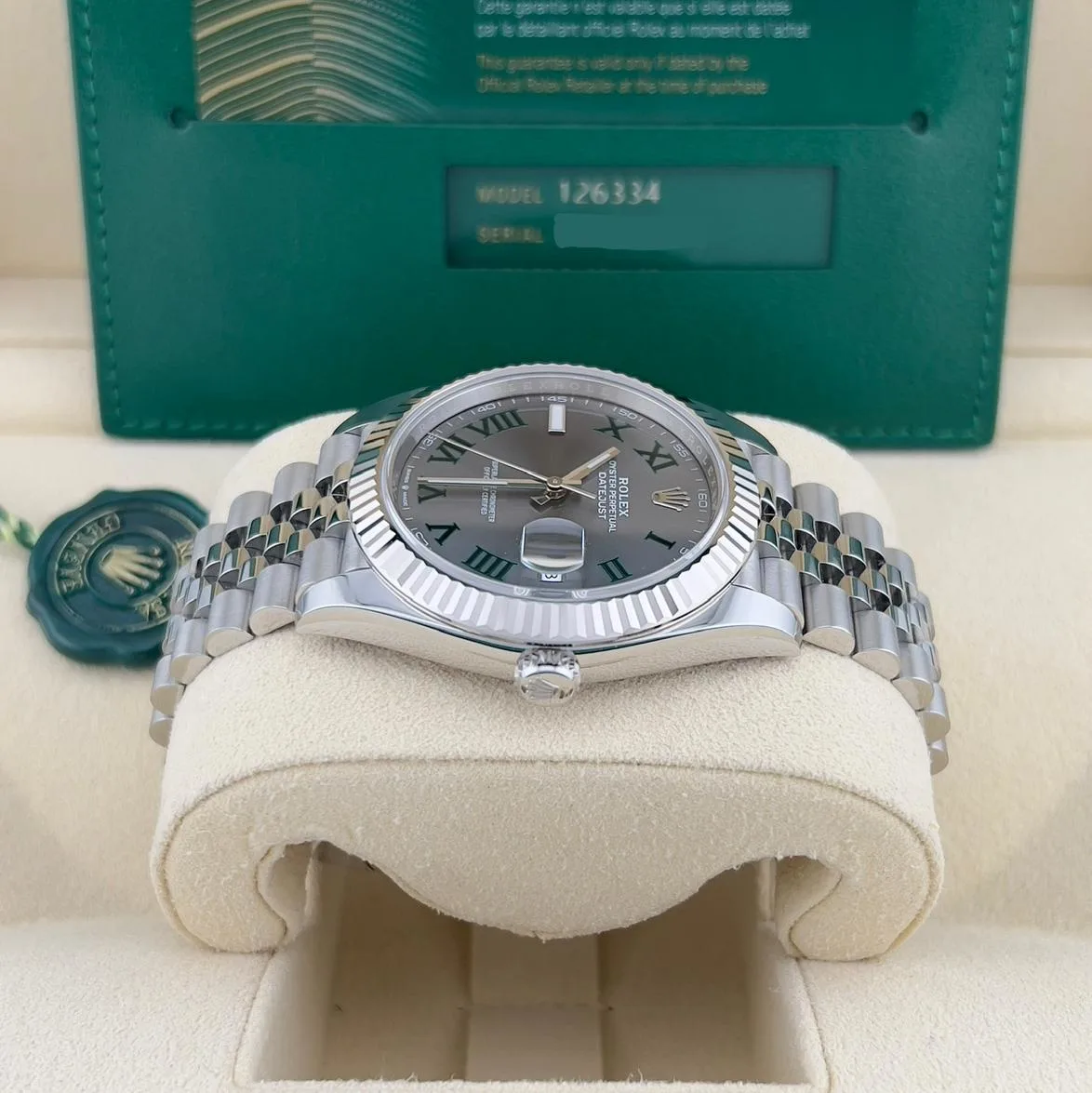 2023 Rolex Datejust 41 "Wimbledon" / Fluted / Jubilee 126334-0022 Listing Image 3