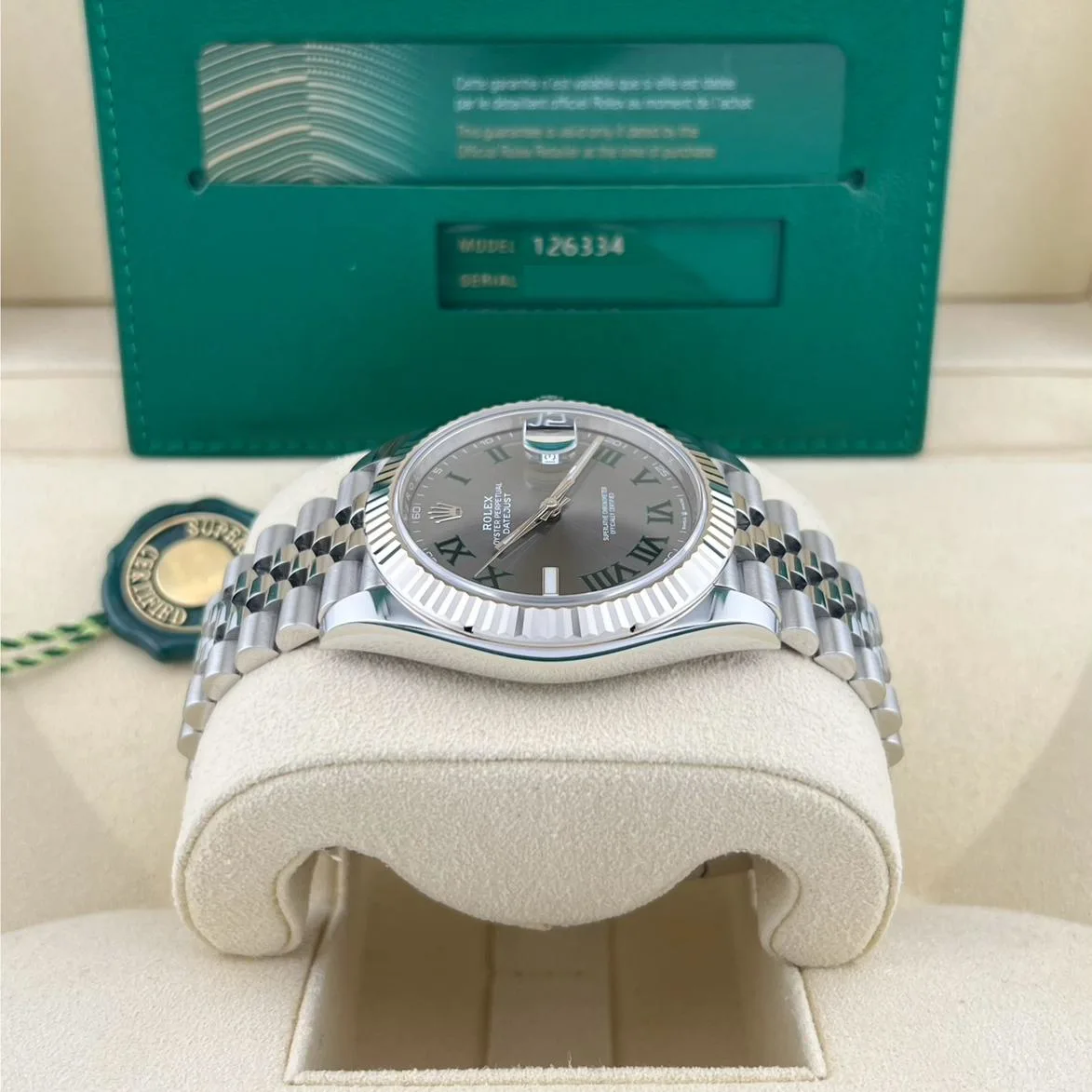 2024 Rolex Datejust 41 "Wimbledon" / Fluted / Jubilee 126334-0022 Listing Image 5