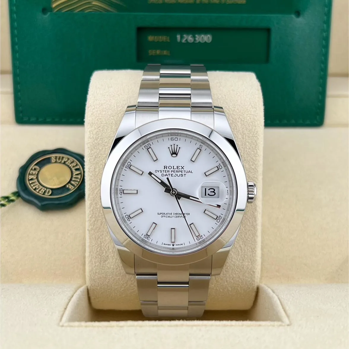 2024 Rolex Datejust 41 Smooth / White / Oyster 126300-0005 Listing Image 2