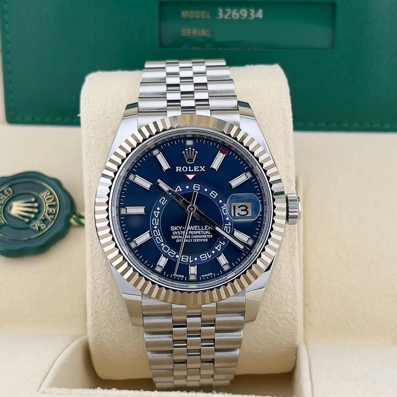 2021 Rolex Sky-Dweller Fluted / Blue / Jubilee 326934-0004 Listing Image 2