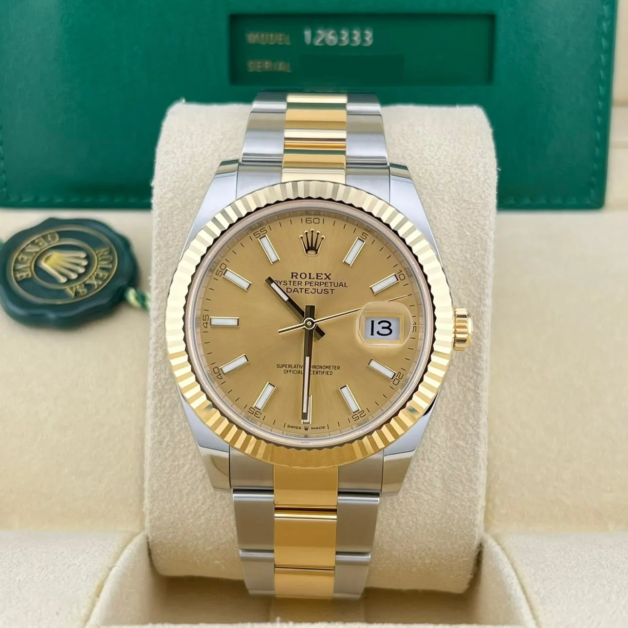 2023 Rolex Datejust 41 Two-Tone / Fluted / Champagne / Oyster 126333-0009 Listing Image 2