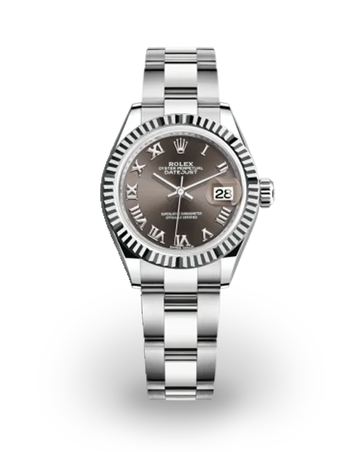 Rolex Lady-Datejust 28 Fluted / Dark Gray / Roman / Oyster 279174-0014  Model Image