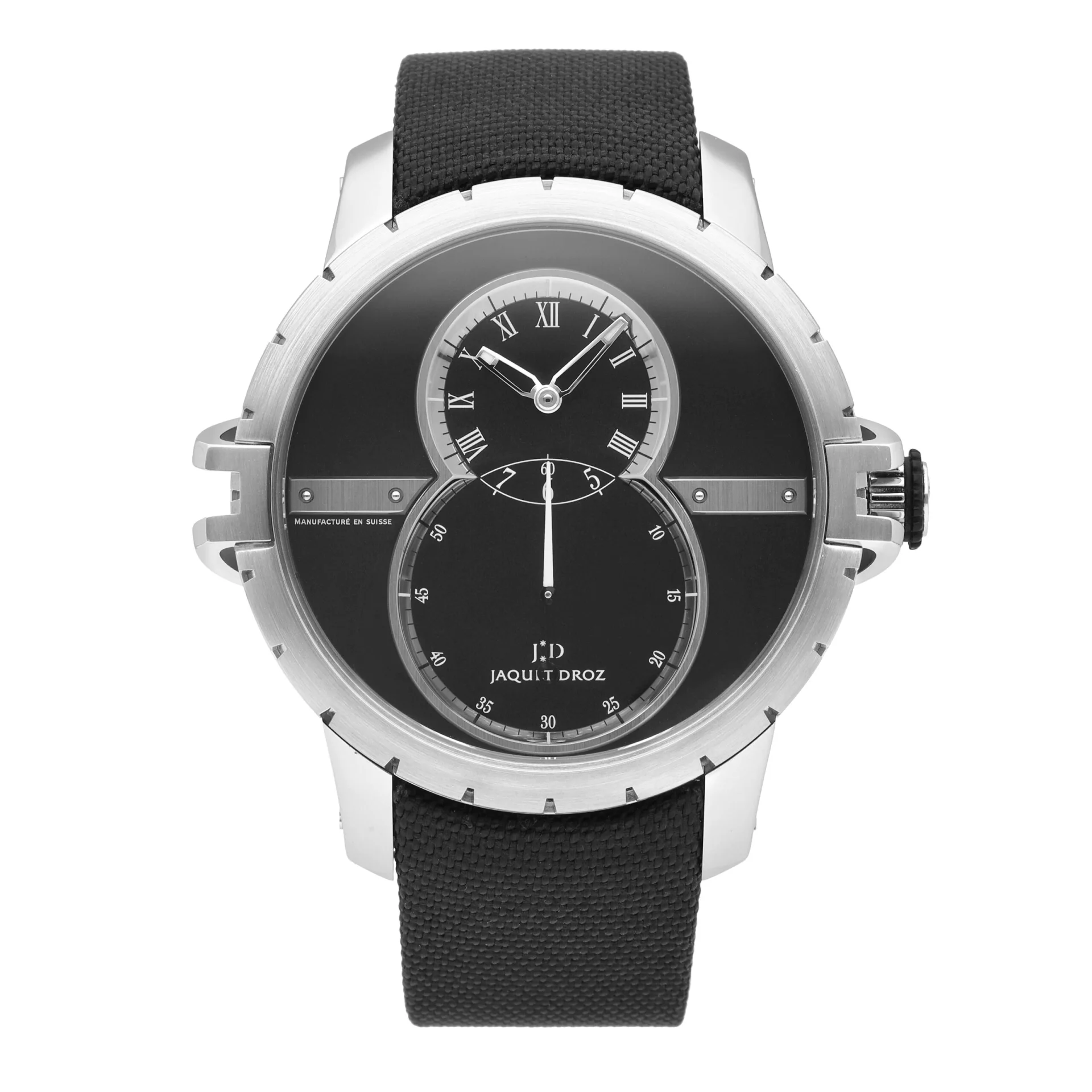 2023 Jaquet Droz Grande Seconde SW 45 Steel / Black / Roman Arabic / Strap J029030548