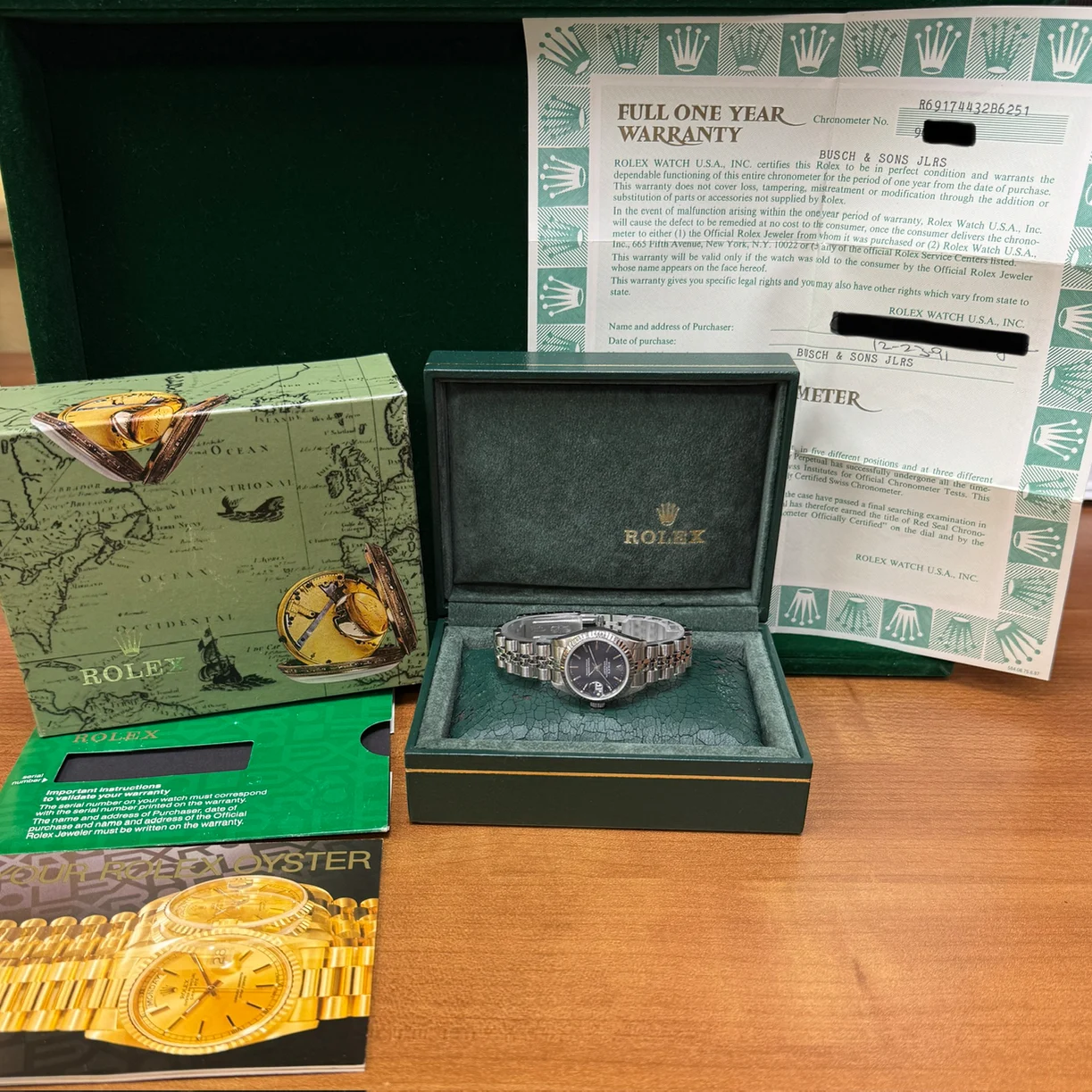 Auction: 1991 Rolex Datejust 26 Steel / Fluted / Blue / Jubilee