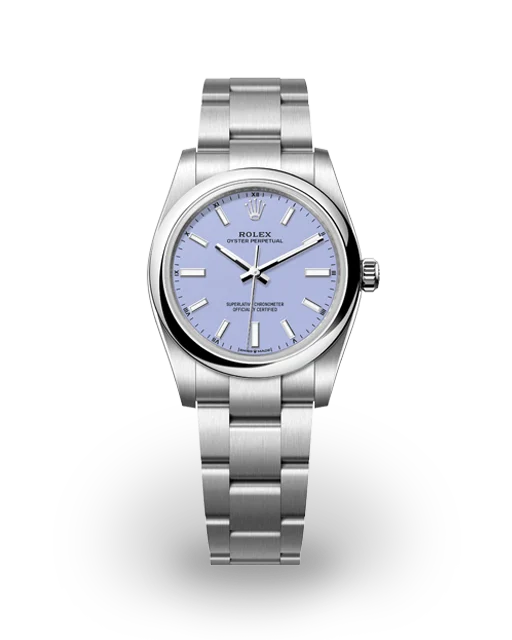 Rolex Oyster Perpetual 34 Lavender 124200-0008  Model Image