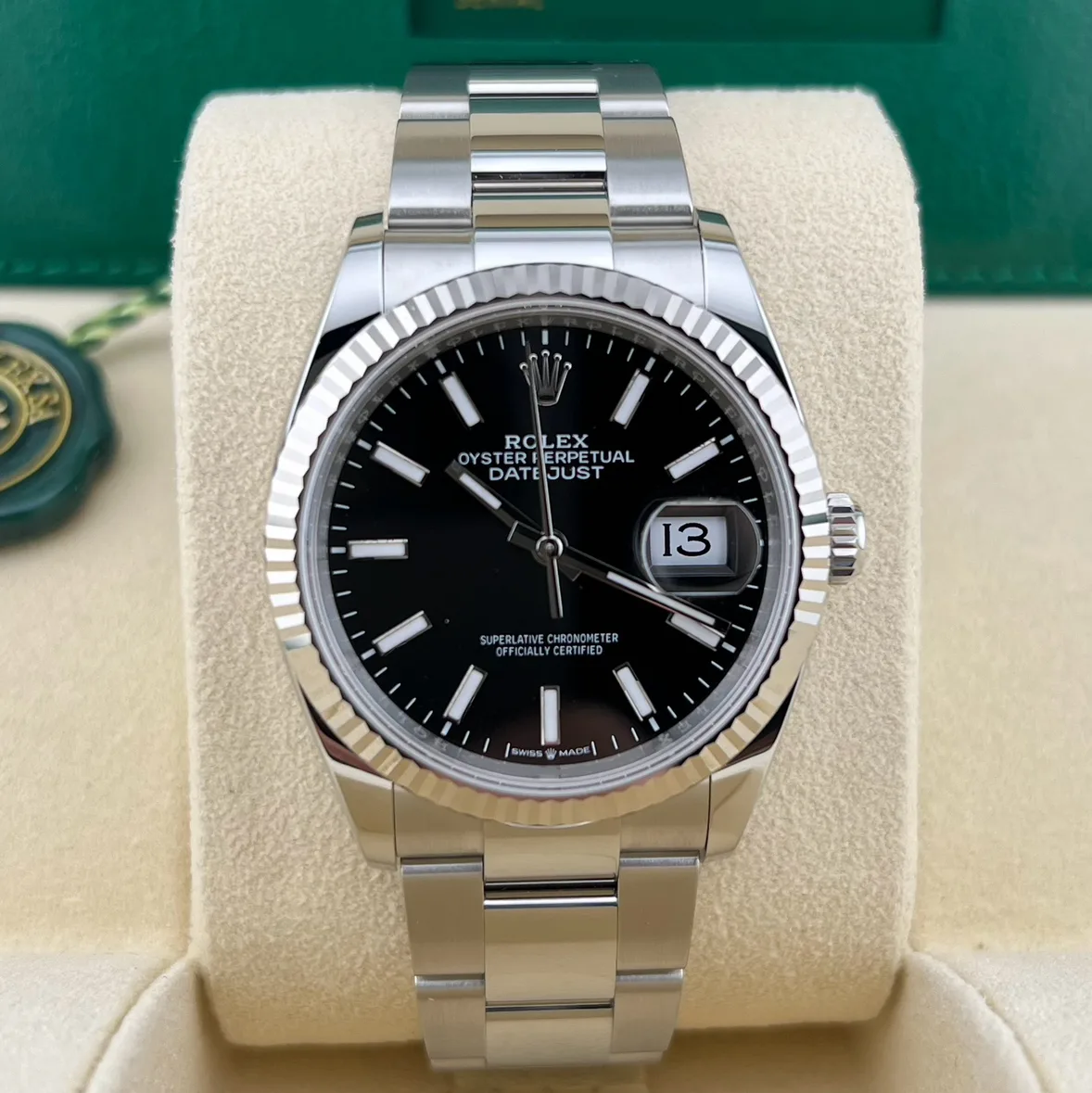 2023 Rolex Datejust 36 Fluted / Black / Oyster 126234-0016 Listing Image