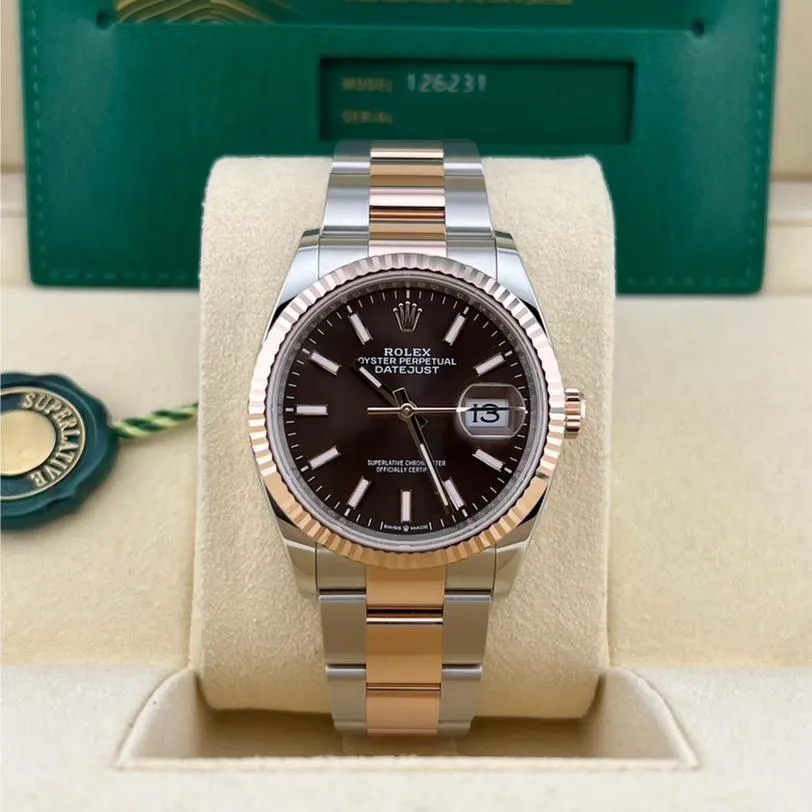 2023 Rolex Datejust 36 Two-Tone / Chocolate / Oyster 126231-0044 Listing Image 3