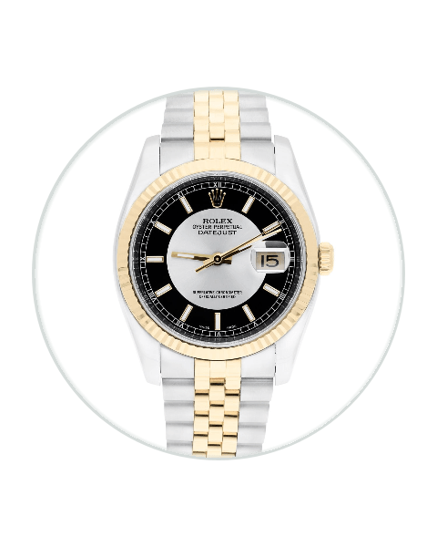 116233 Rolex Oyster Perpetual Datejust 36 Two Tone Men's Watch