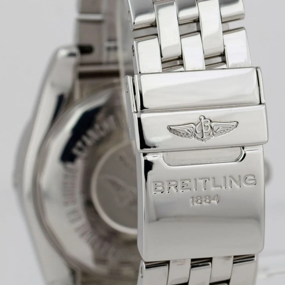 Breitling Chronomat 44 Chronograph Stainless Steel / Black / Roman / Bracelet AB0110 Listing Image 4