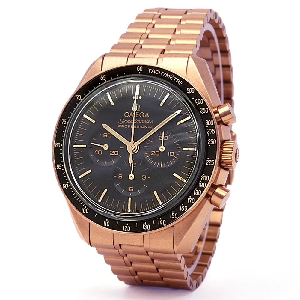 2022 Omega Speedmaster Professional Moonwatch 3861 Sedna Gold / Black / Bracelet 310.60.42.50.01.001