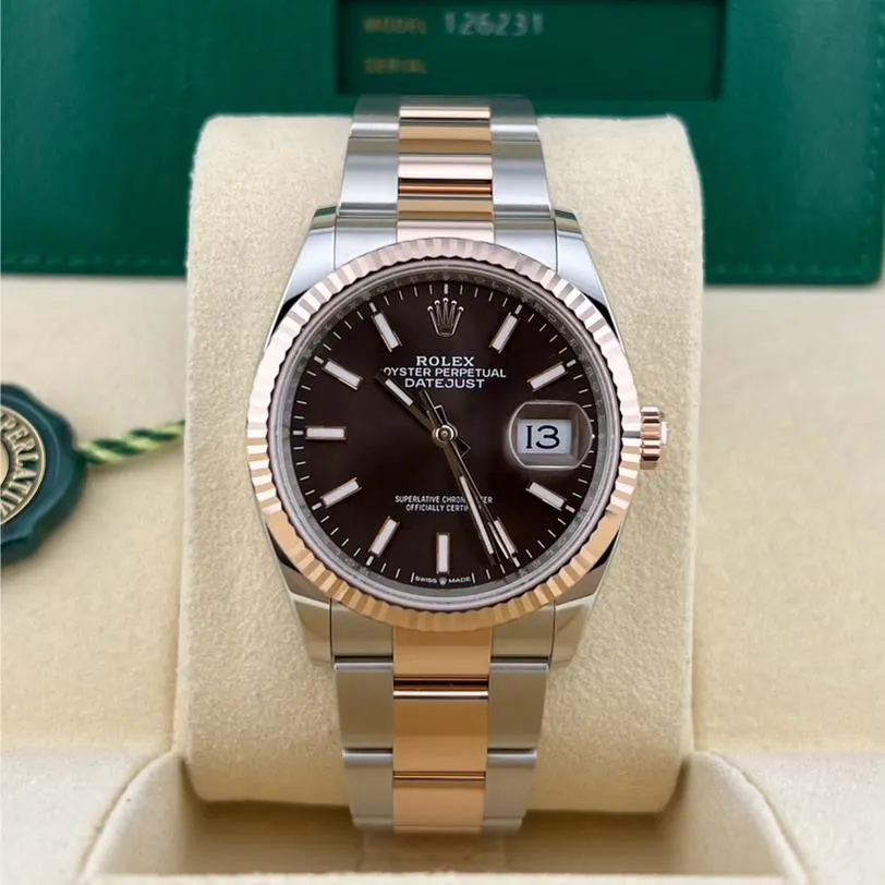 2023 Rolex Datejust 36 Two-Tone / Chocolate / Oyster 126231-0044 Listing Image 2