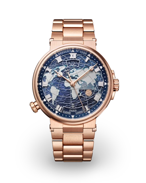 Breguet Hora Mundi 5557 Rose Gold / Blue / Bracelet 5557BR/YS/RW0  Model Image