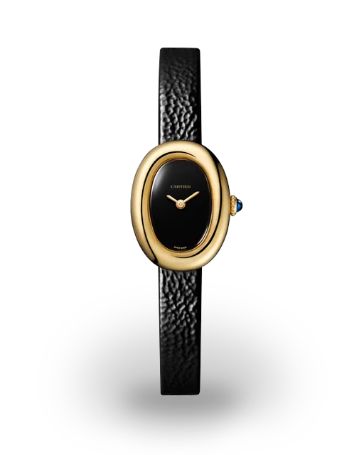 Cartier Baignoire Mini Quartz Yellow Gold / Black / Strap WGBA0040  Model Image