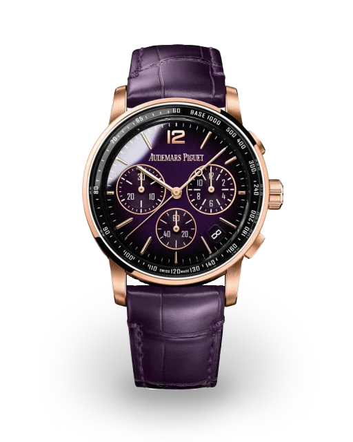 Audemars Piguet  CODE 11.59 Chronograph Rose Gold / Smoked Purple / Alligator 26393OR.OO.A616CR.01 Model Image
