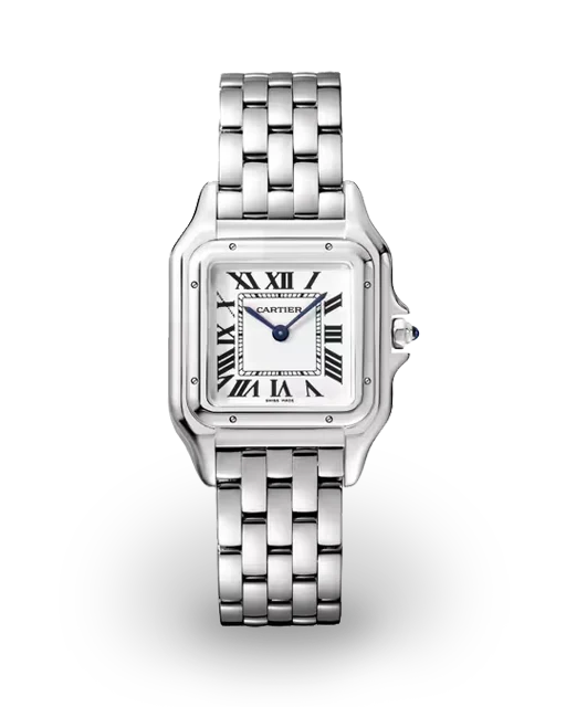 Cartier Panthère de Cartier Medium Steel / Silvered / Roman / Bracelet WSPN0007  Model Image