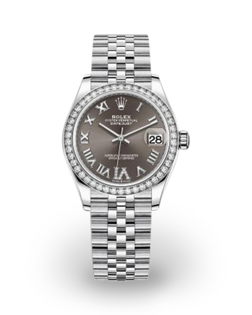 Rolex Datejust 31 Diamond-Set / Dark Gray / Diamond-Set Roman / Jubilee 278384RBR-0032  Model Image