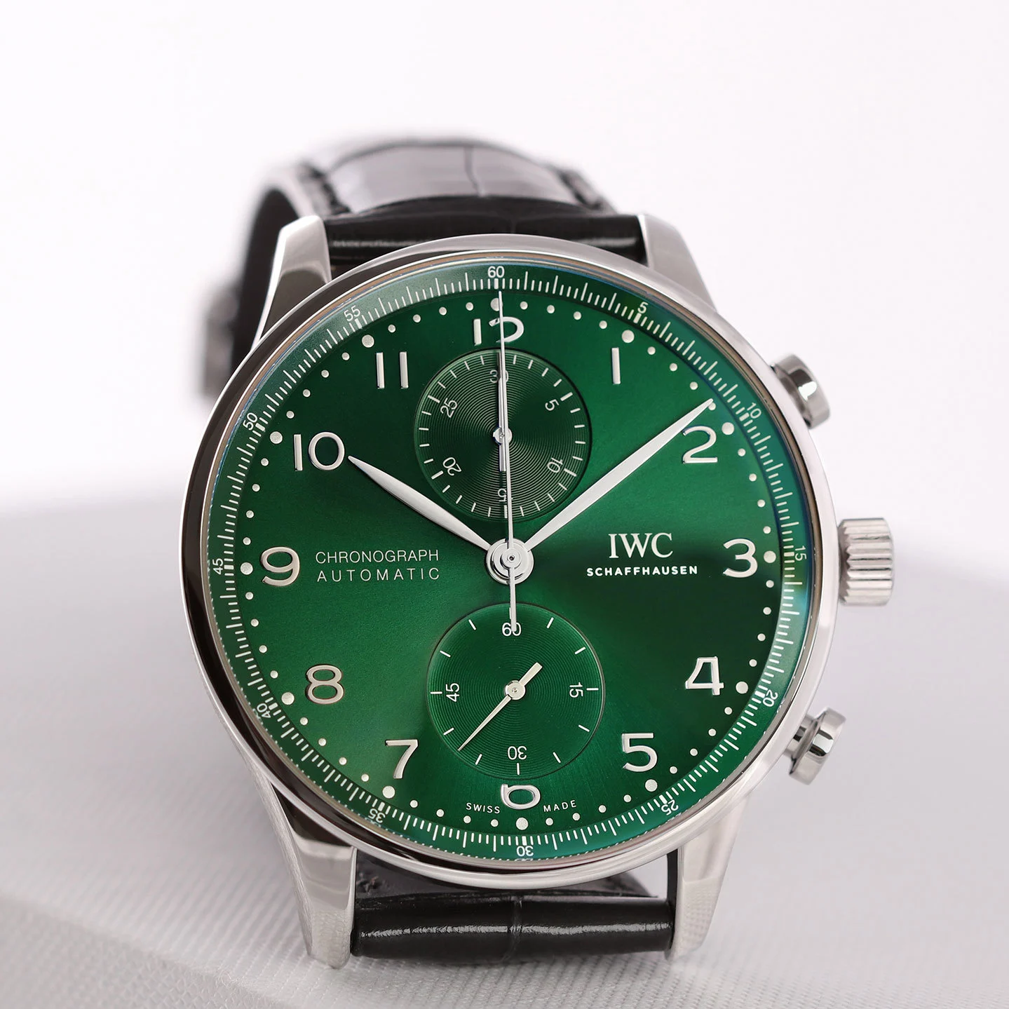 2024 IWC Portugieser Chronograph Stainless Steel / Green IW3716-15