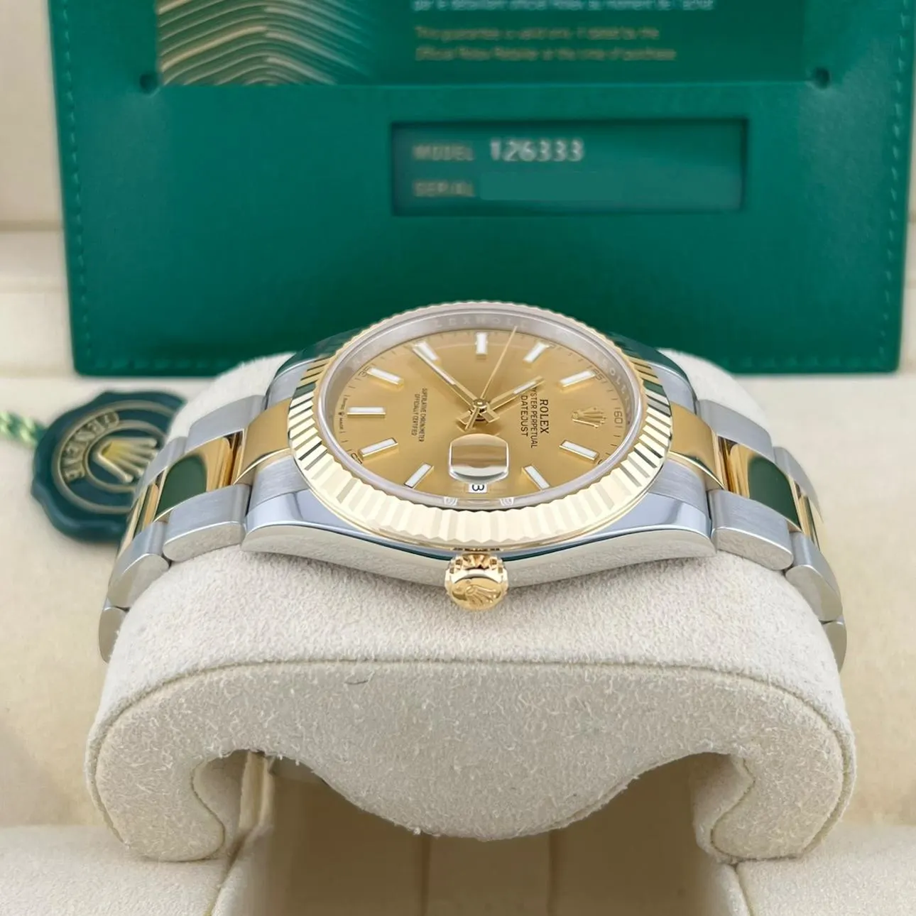 2023 Rolex Datejust 41 Two-Tone / Fluted / Champagne / Oyster 126333-0009 Listing Image 3