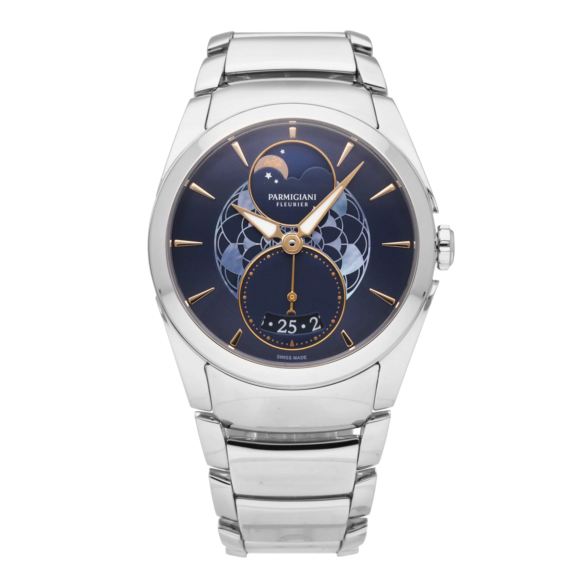 2025 Parmigiani Fleurier Tonda Metropolitaine 33.7 Steel / Blue / Bracelet PFC283-0002500-B00002