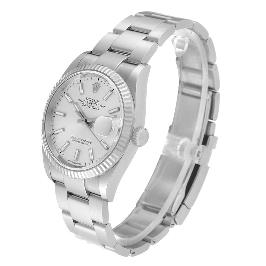 Rolex Datejust 36 Fluted / Silver / Oyster 126234-0014