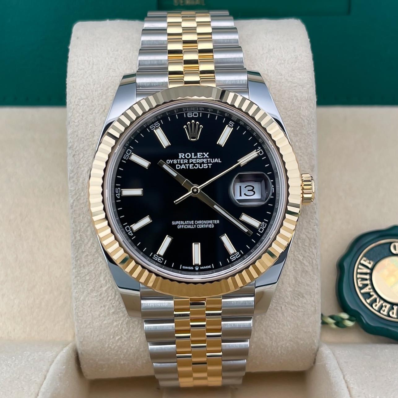 Datejust 41 two tone black dial outlet