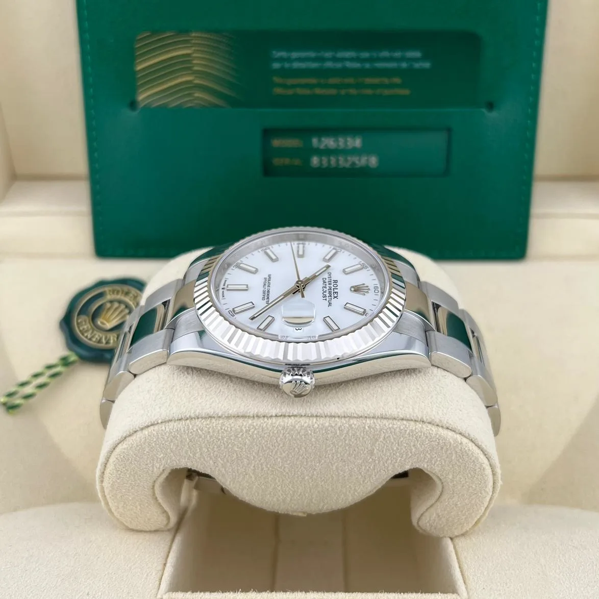 2024 Rolex Datejust 41 Fluted / White / Oyster 126334-0009 Listing Image 4