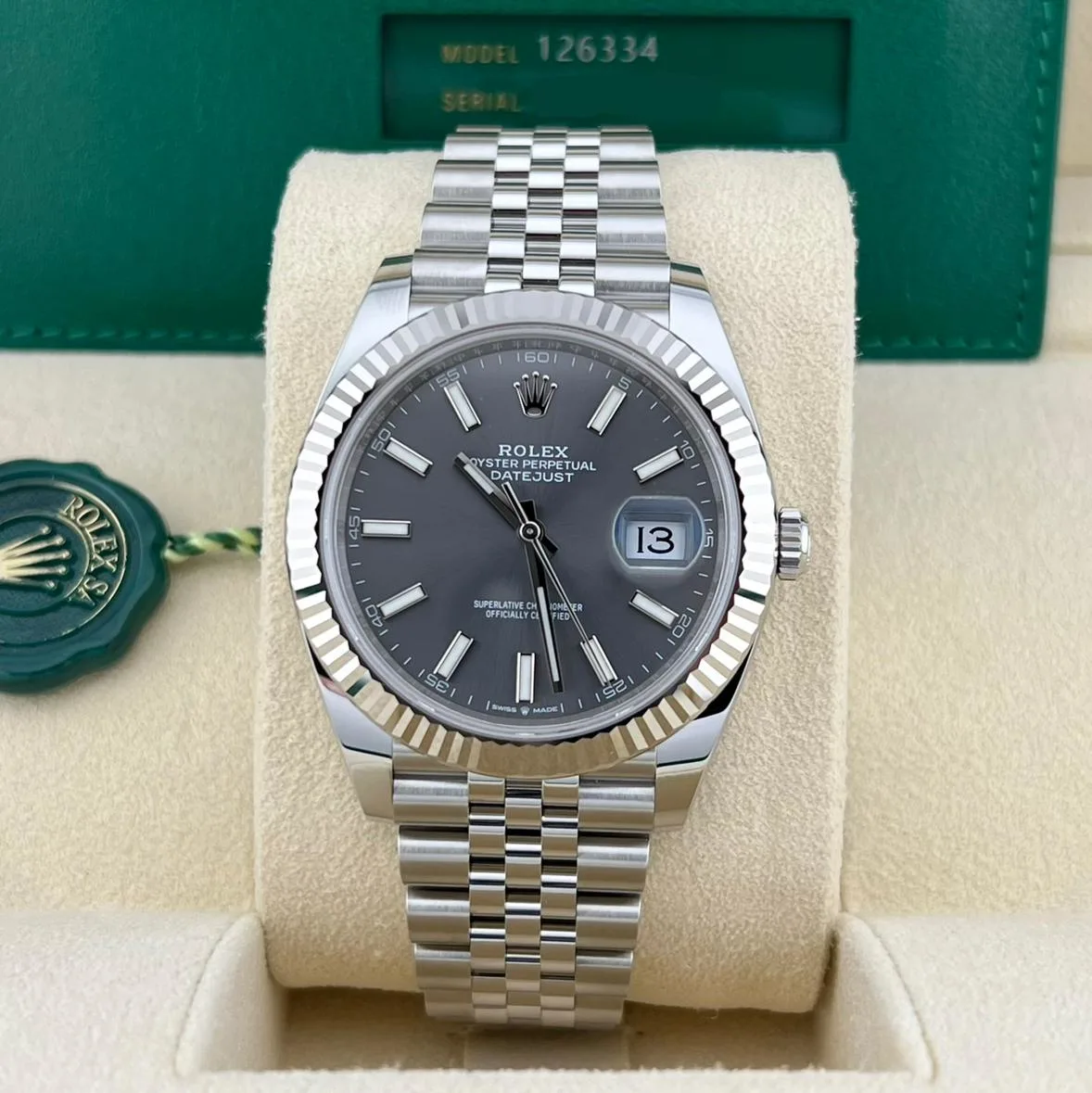 2024 Rolex Datejust 41 Steel / Fluted / Slate / Jubilee 126334-0014 Listing Image 2