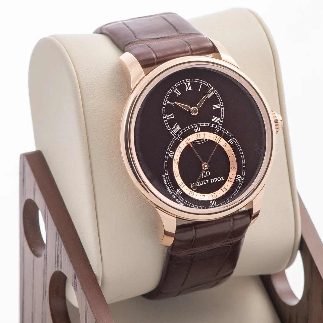 Jaquet Droz Grande Seconde Quantieme 41 Rose Gold / Black / Roman / Strap J007023203