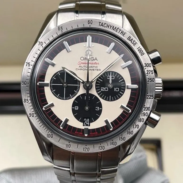 2012 Omega Speedmaster Michael Schumacher Panda 42 Panda Steel / Silvered/Black / Bracelet - Limited to 6000 Pieces 3559.32.00