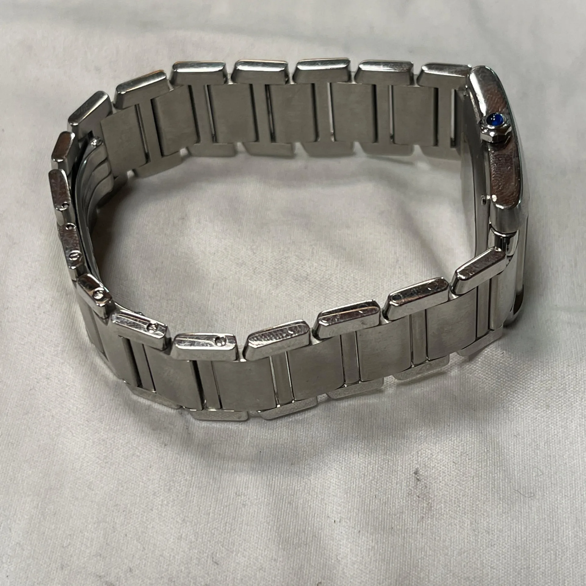 Cartier Tank Française Steel / Silvered / Roman / Bracelet W51002Q3 Listing Image 5