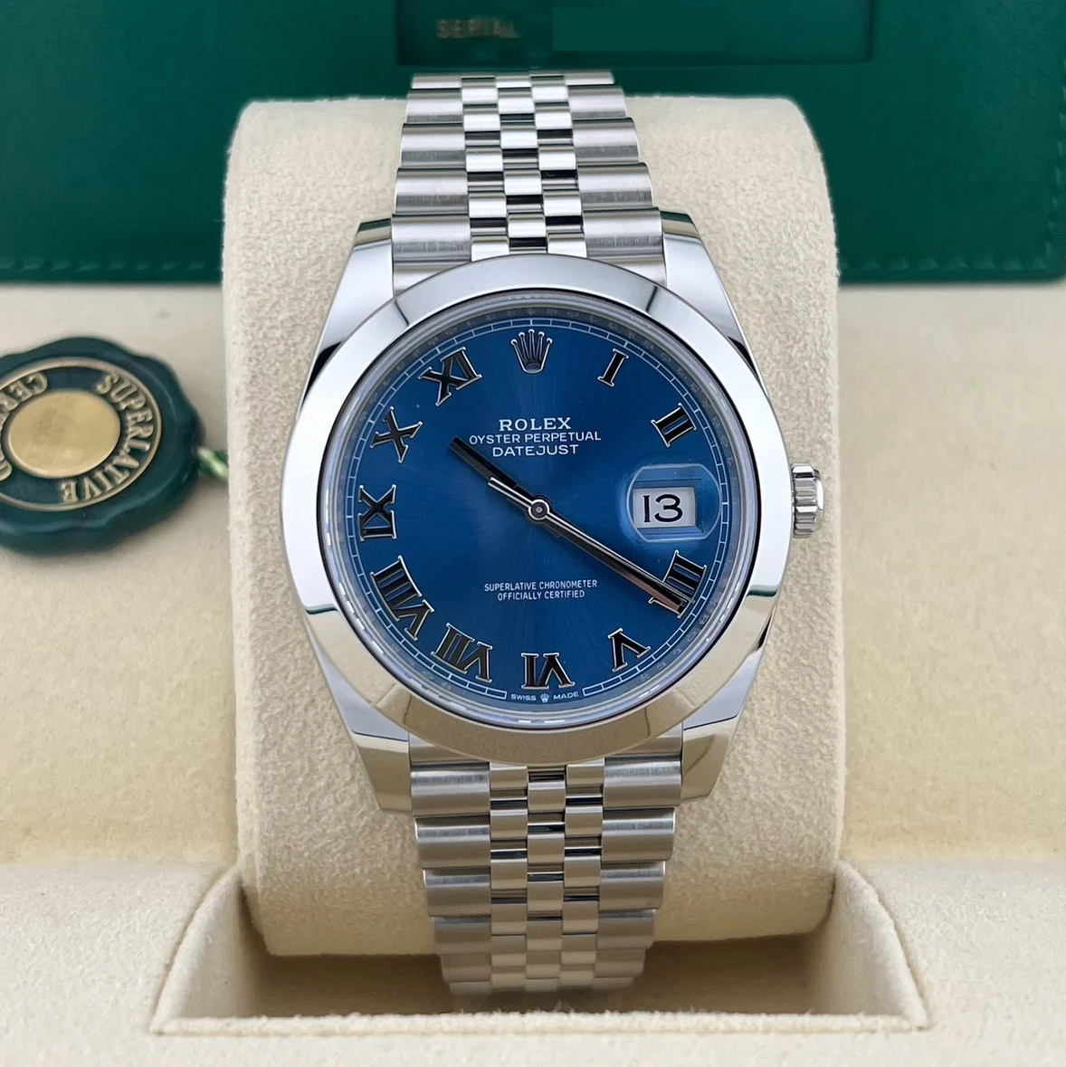 2025 Rolex Datejust 41 Smooth / Blue / Roman / Jubilee 126300-0018 Listing Image
