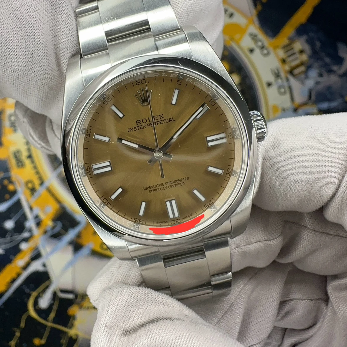 Rolex Oyster Perpetual 36 Steel / Smooth / White Grape / Oyster 116000-0011