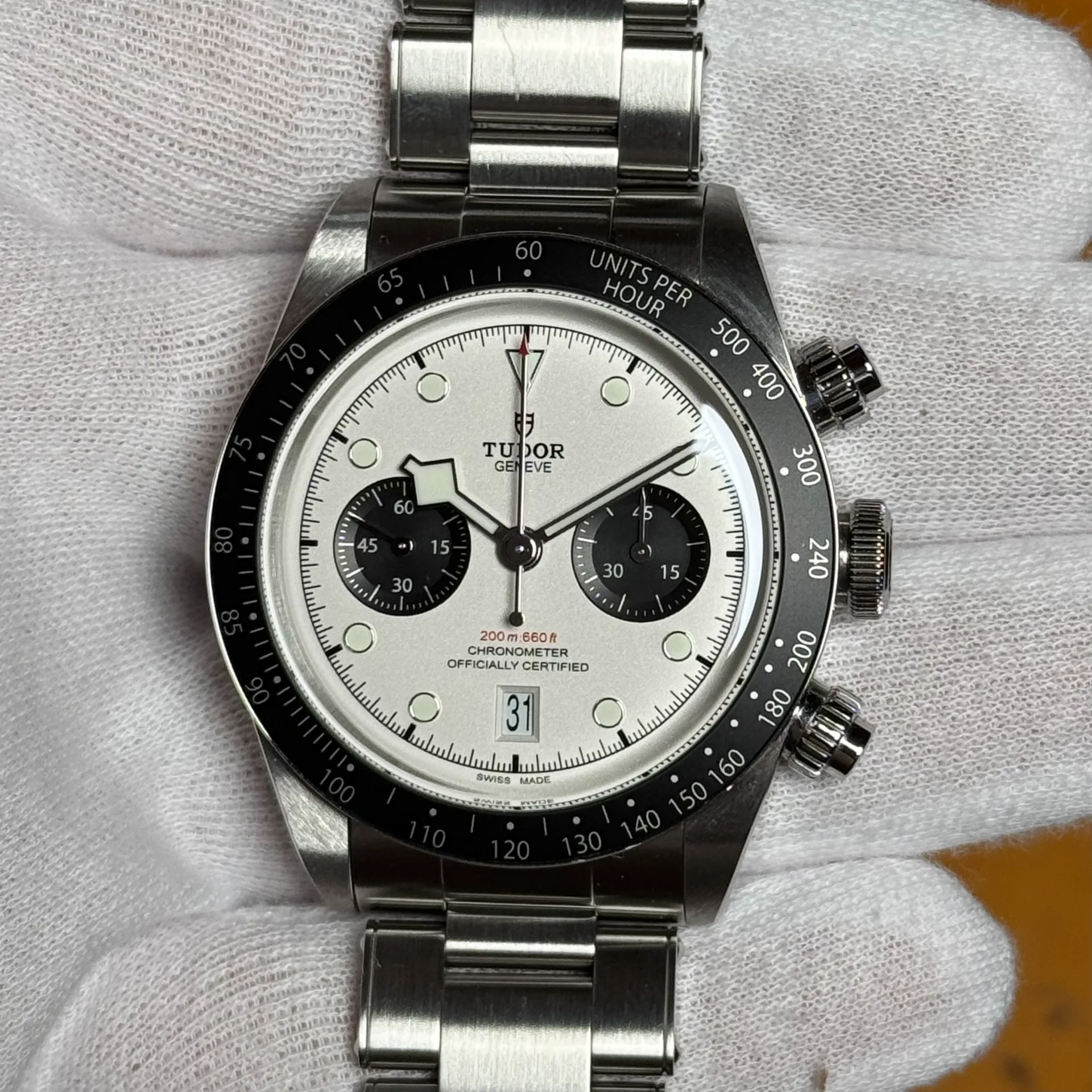 2024 Tudor Black Bay Chrono / White / Bracelet M79360N-0002