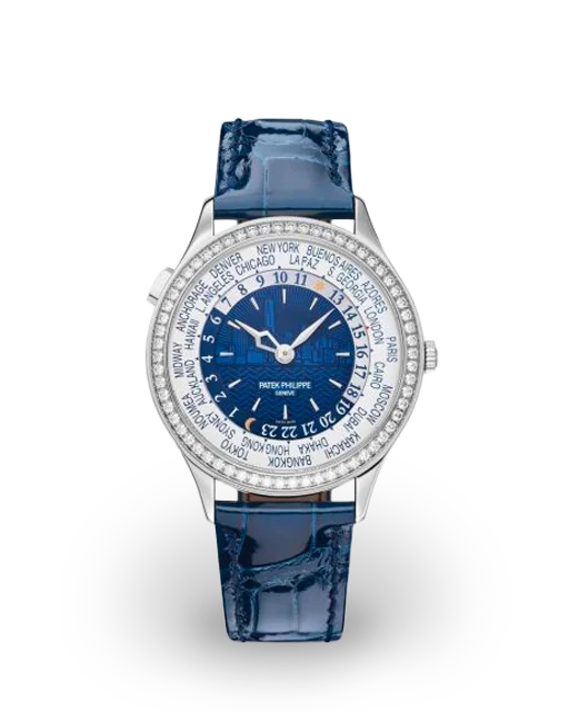 Patek Philippe World Time White Gold / Diamond-Set - New York - Limited to 75 Pieces 7130G-015  Model Image
