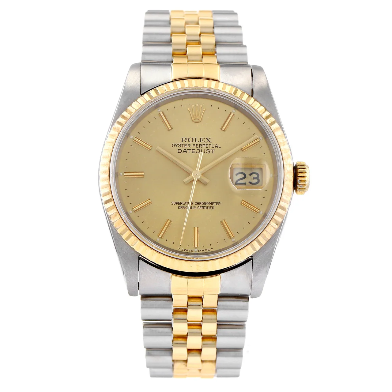 1991 Rolex Datejust 36 Two-Tone / Fluted / Champagne / Jubilee 16233 Listing Image 1