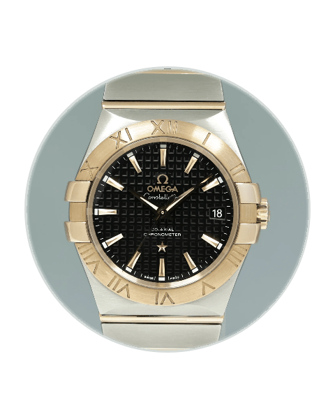 Black Dial Omega Constellation Watches | Bezel