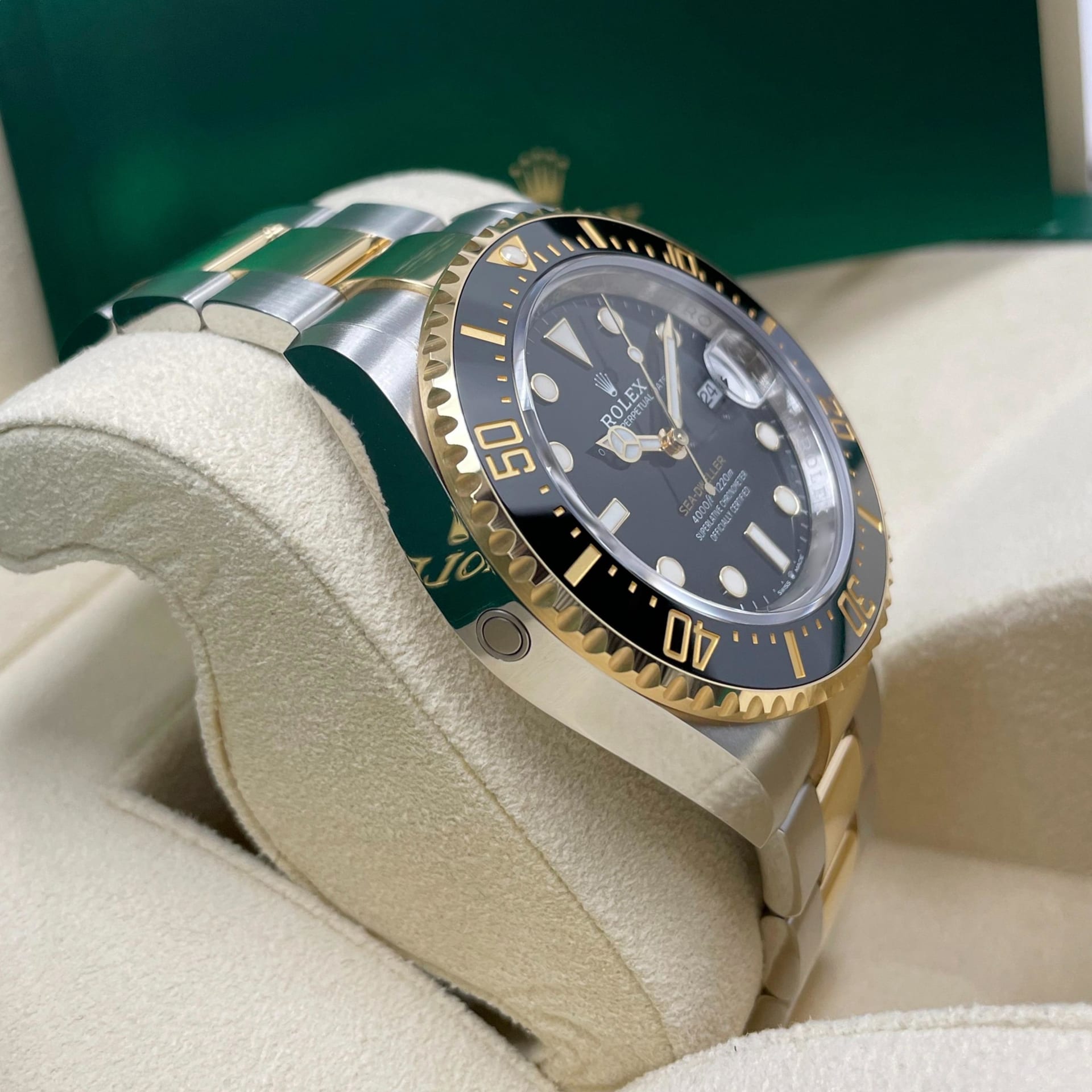 Rolex sea dweller two tone hot sale